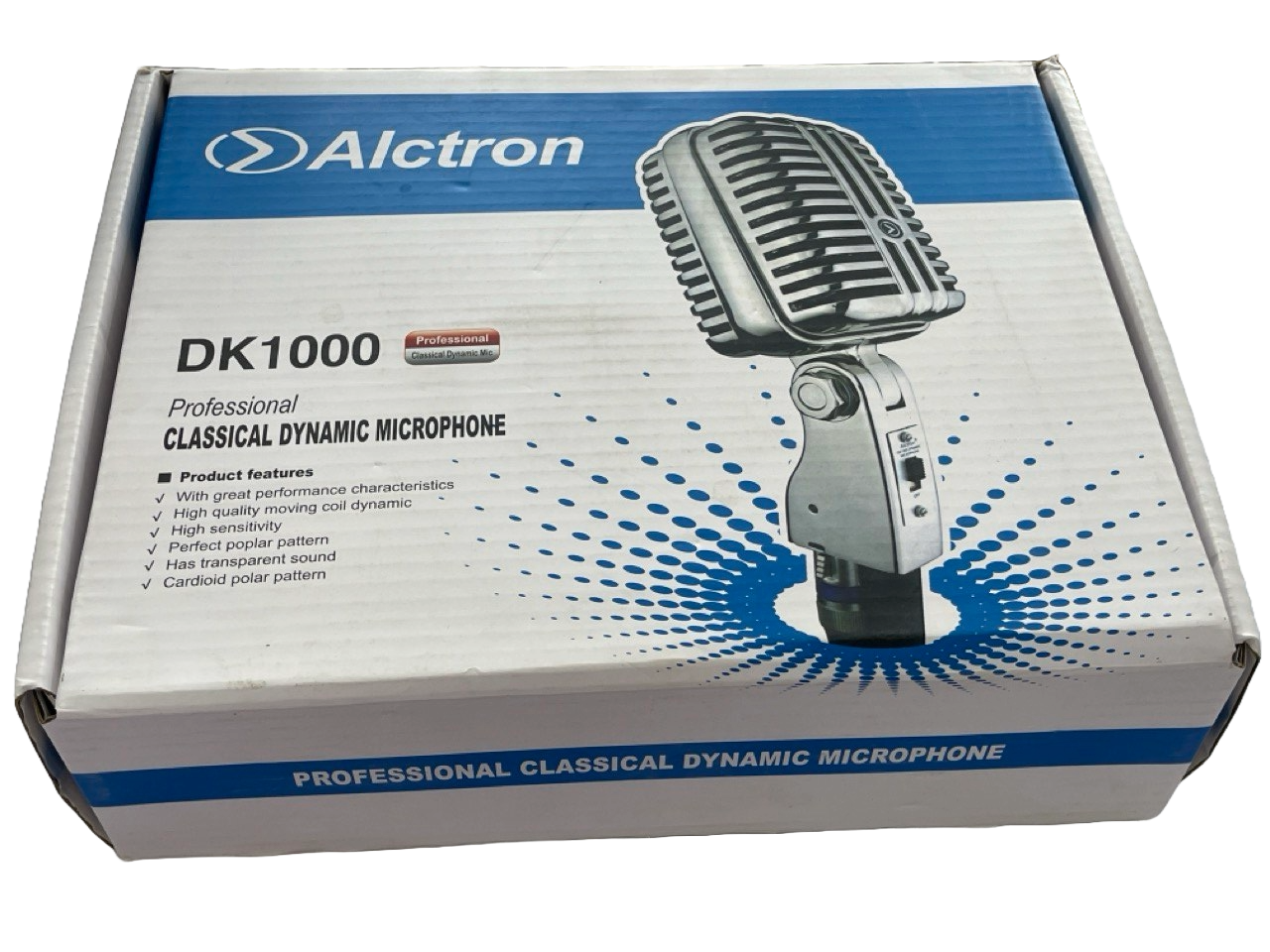 MICROFONO PROFESIONAL DINAMICO C/SW., FRECUENCIA DE  40 Hz-18kHz, ESTILO CLASICO ALCTRON DK1000