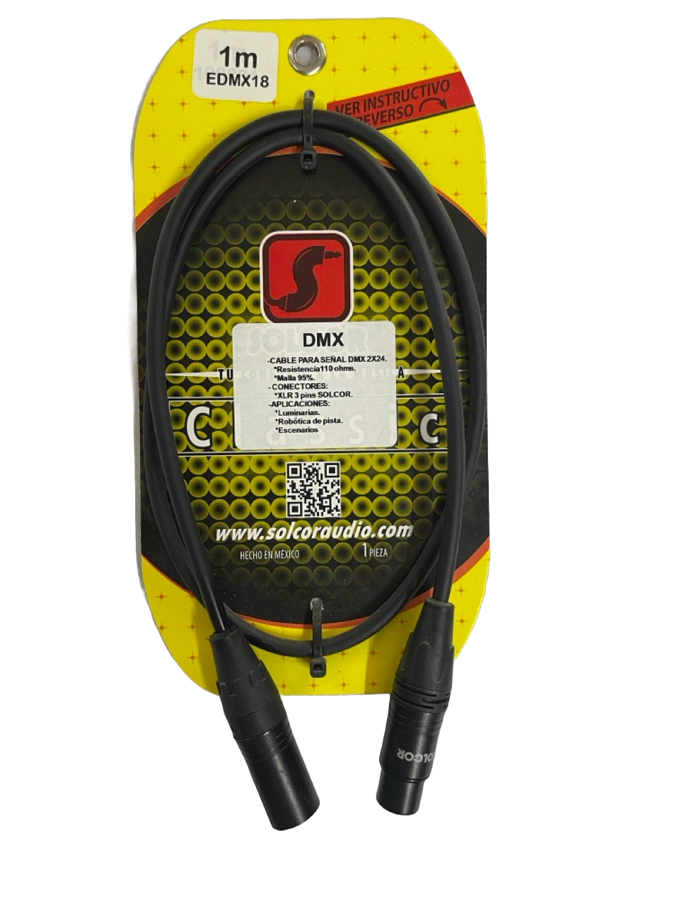 CABLE PARA SENAL DMX XLR SOLCOR EDMX18