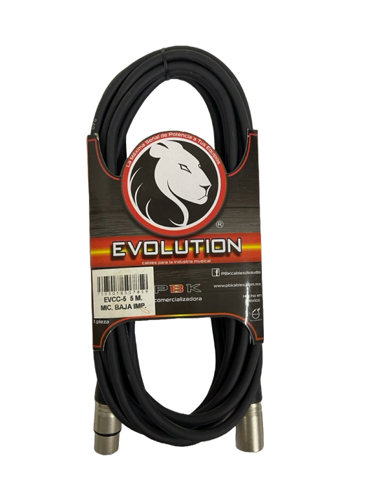 CABLE XLR A XLR DE 5 MTS EVOLUTION  PBK EVCC-5
