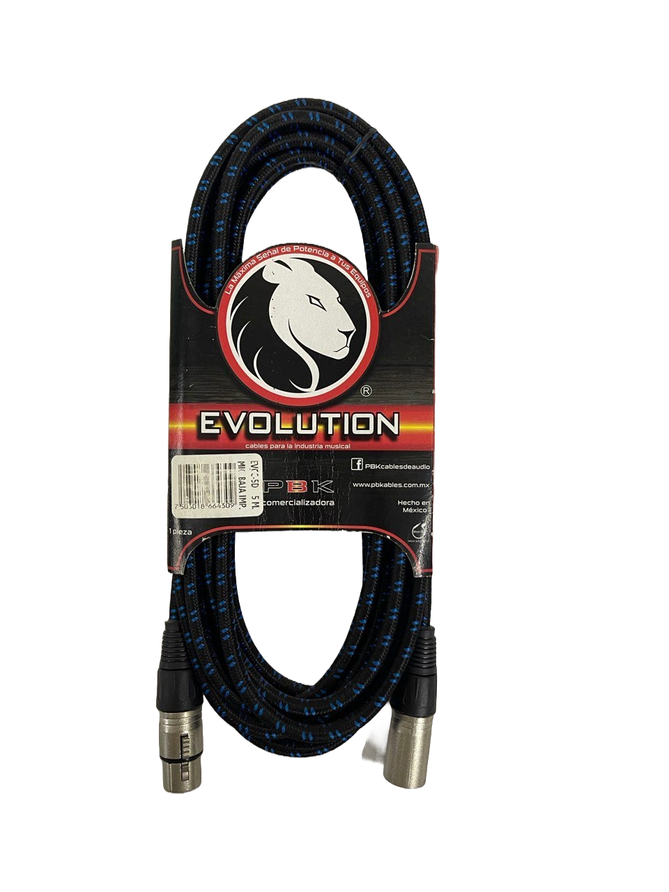 CABLE XLR XLR 5 MTS EVOLUCTION PBK EVCC-5D