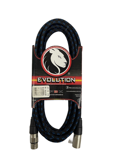CABLE XLR XLR 5 MTS EVOLUCTION PBK EVCC-5D