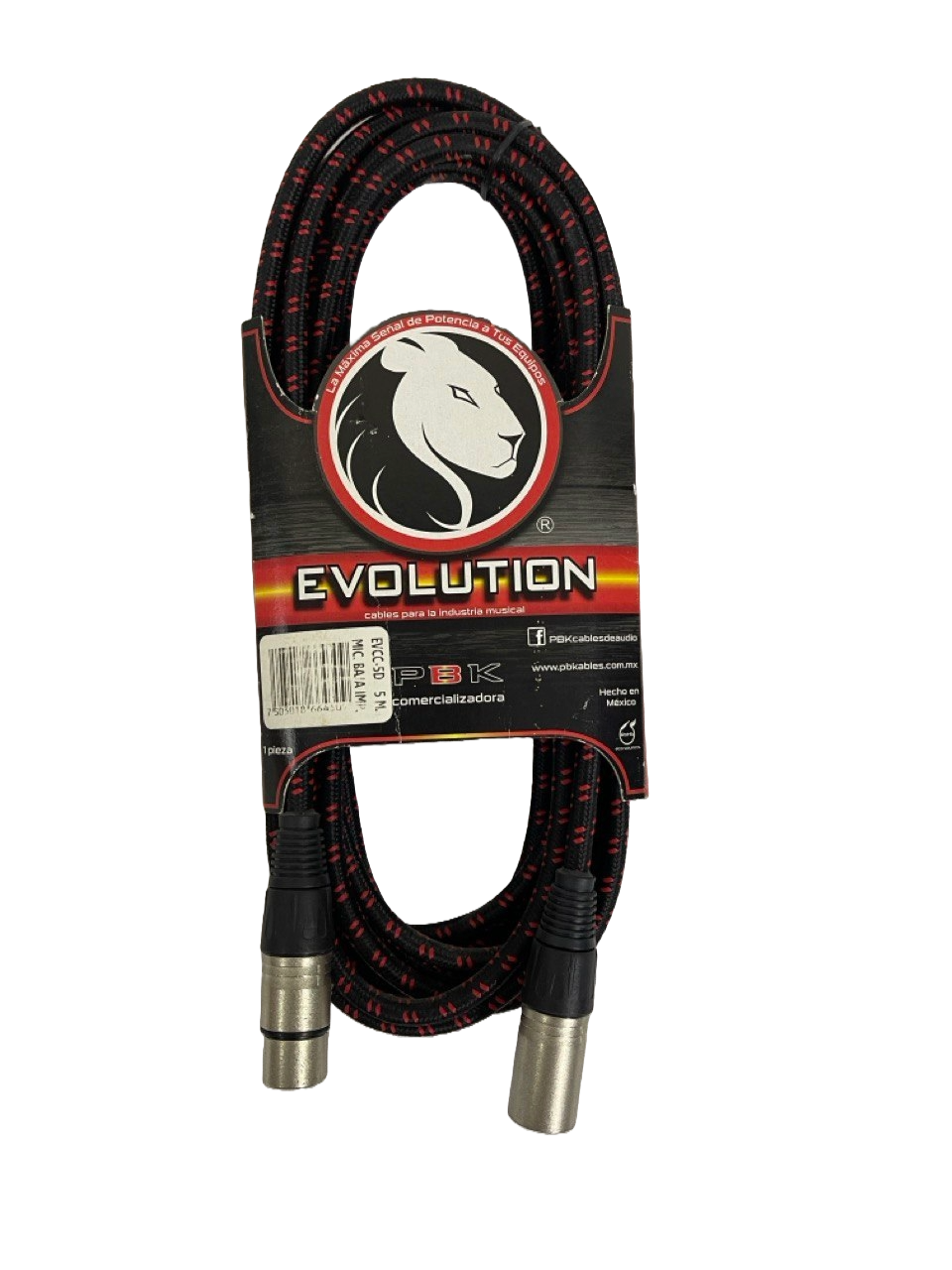 CABLE XLR XLR 5 MTS EVOLUCTION PBK EVCC-5D