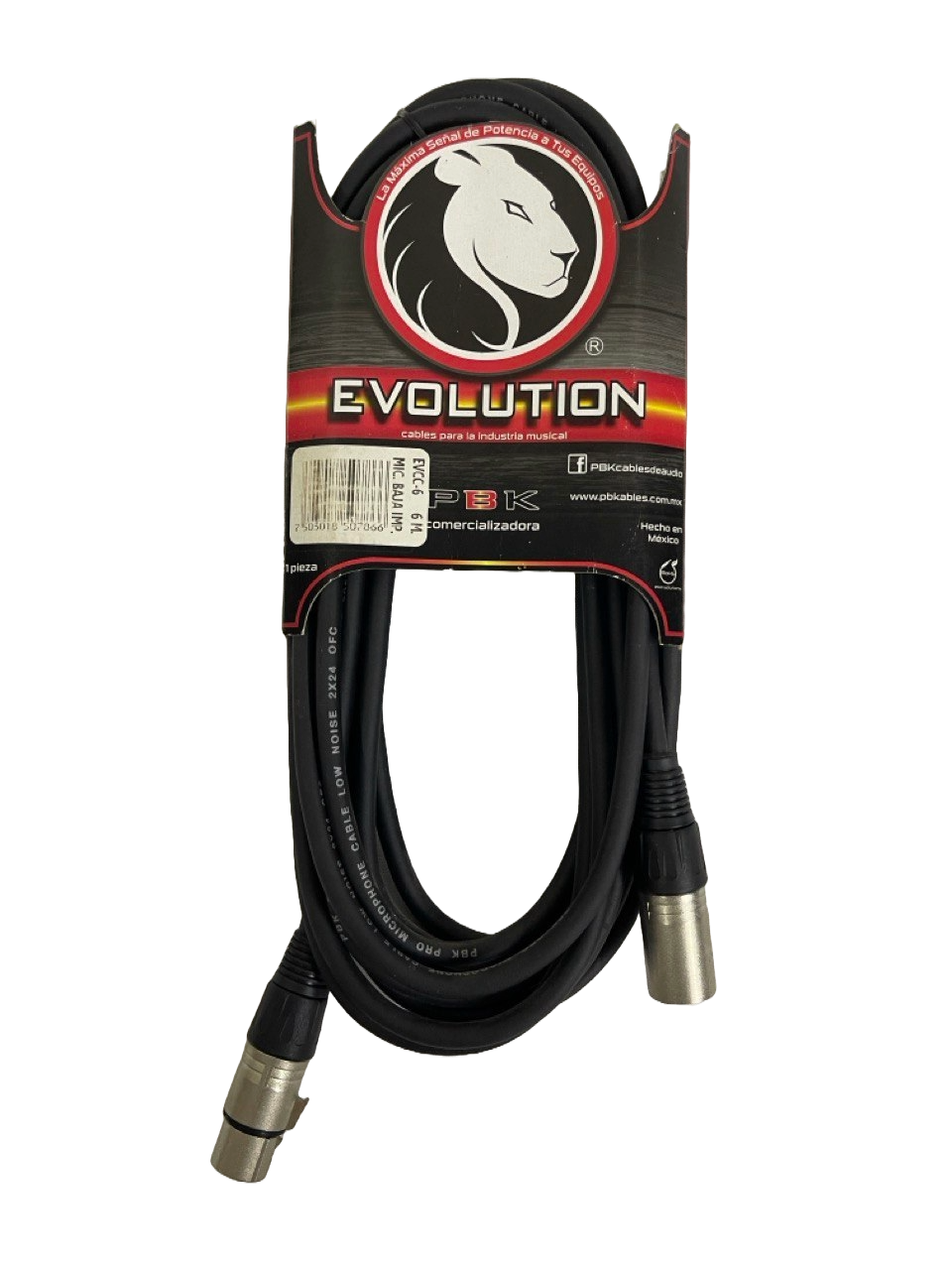 CABLE XLR A XLR DE 6 METROS EVOULUTION PBK EVCC-6