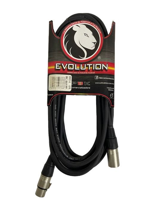 CABLE XLR A XLR DE 6 METROS EVOULUTION PBK EVCC-6