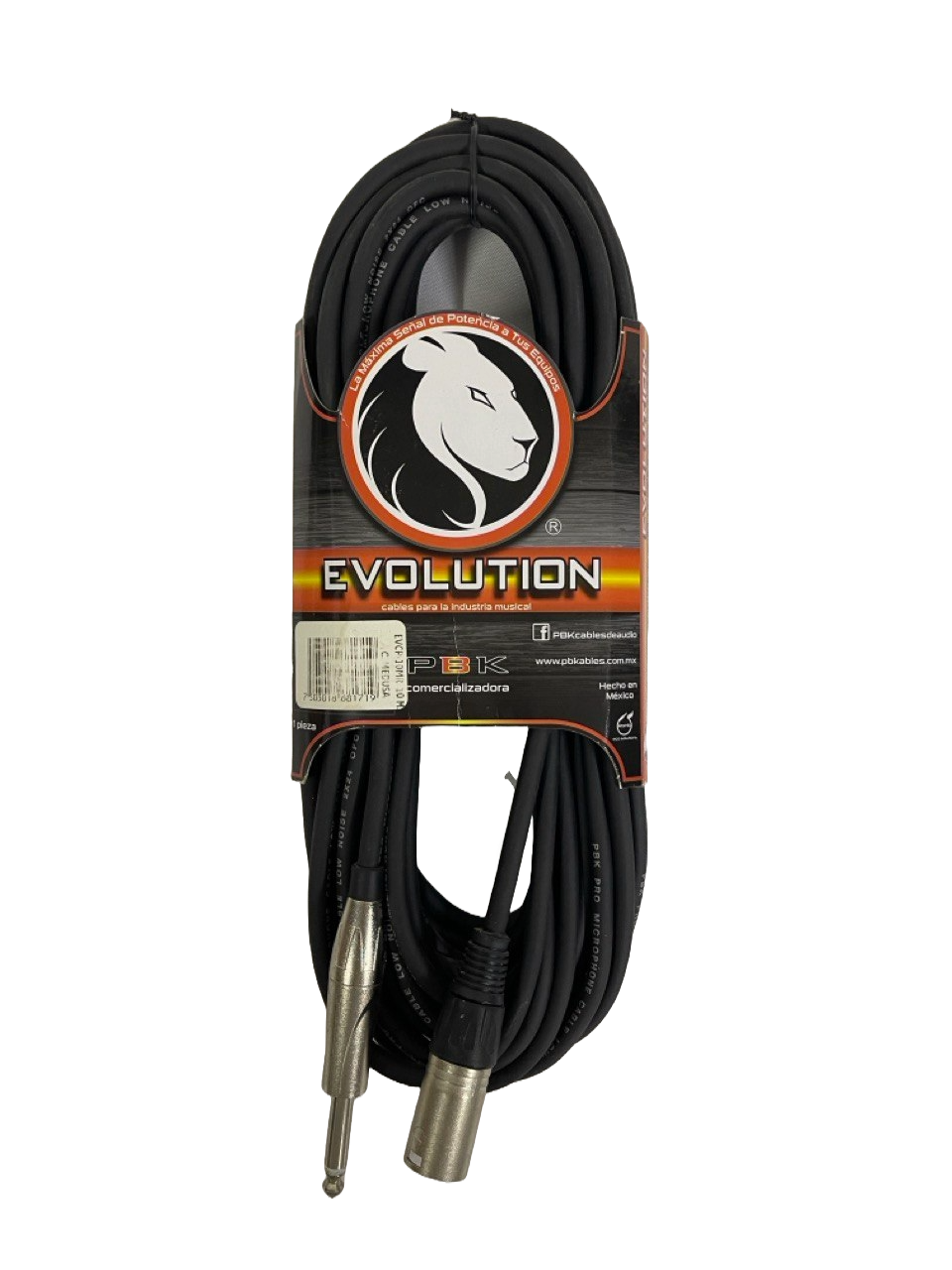 CABLE XLR A XLR 6.3 10 MTS EVOLUTION PBK EVCP-10MR