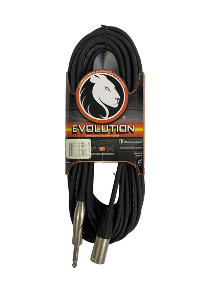 CABLE XLR A XLR 6.3 10 MTS EVOLUTION PBK EVCP-10MR