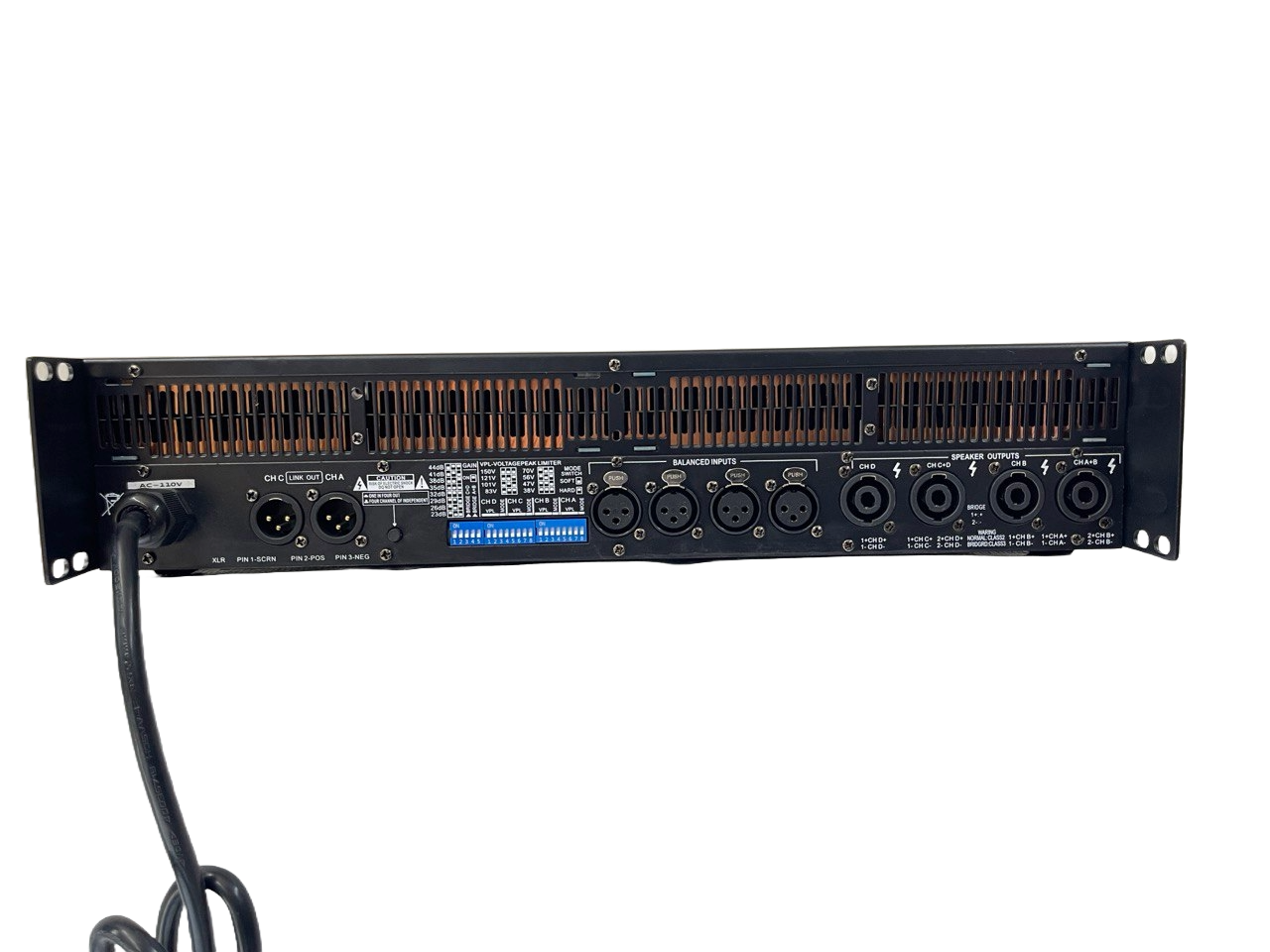 AMPLIFICADOR DE AUDIO DE 4 CANALES 2500W DN FP10000Q