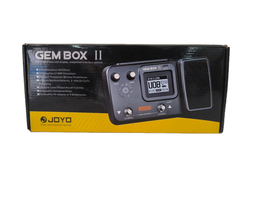 PEDAL PARA GUITARA CON PANTALLA LCD COLOR NEGRO JOYO GEMBOXII