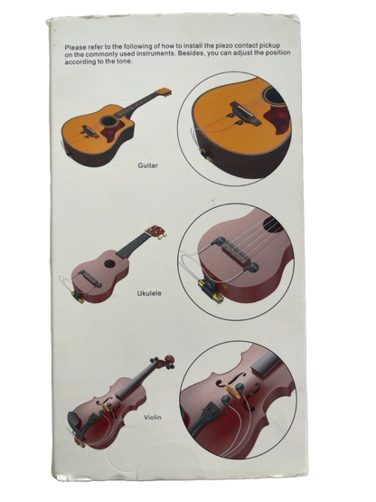 MICROFONO DE CONTACTO PARA GUITARRA ACUSTICA, VIOLIN UKELELE Y CHELO GUITTO GGP03