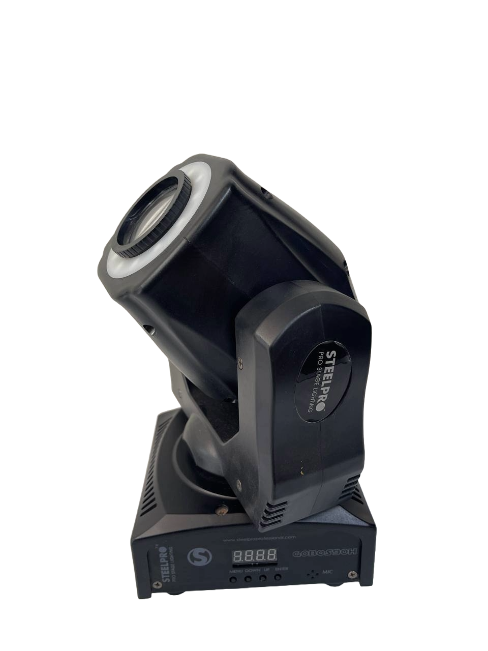 CABEZA MOVIL LED CON GOBOS LIGHT, CON ARO DE LUZ RGB 60W STEELPRO GOBOS9OH