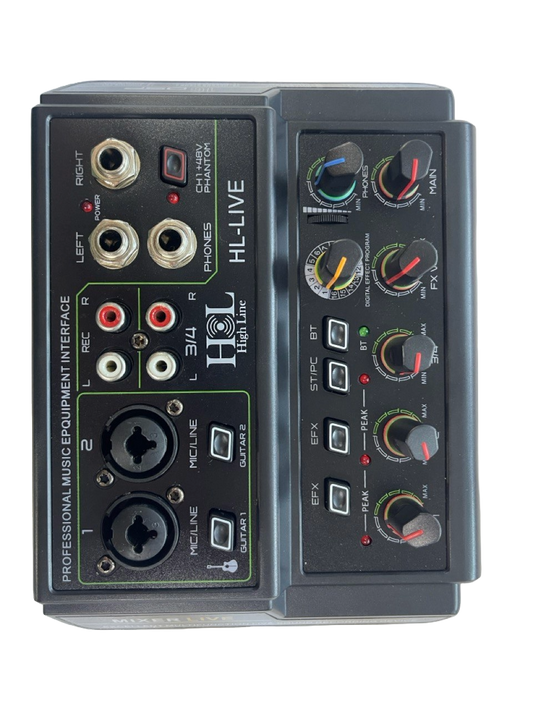 MEZCLADORE DE INTERFACE DE 4 CANALES H&L HL-LIVE