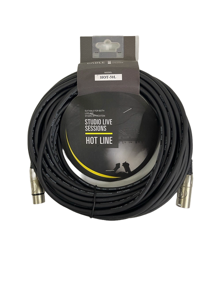 CABLE MICROFONO XLR A XLR 15 METROS LEEM HOT-50L