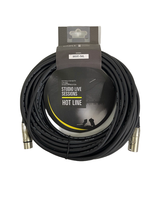 CABLE MICROFONO XLR A XLR 15 METROS LEEM HOT-50L