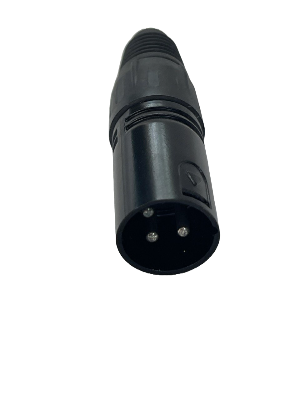 CONECTOR XLR MACHO DE 3 PINES METALICO NEGRO DE PLASTICO AUDIOMEX HSC1062