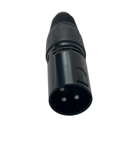 CONECTOR XLR MACHO DE 3 PINES METALICO NEGRO DE PLASTICO AUDIOMEX HSC1062