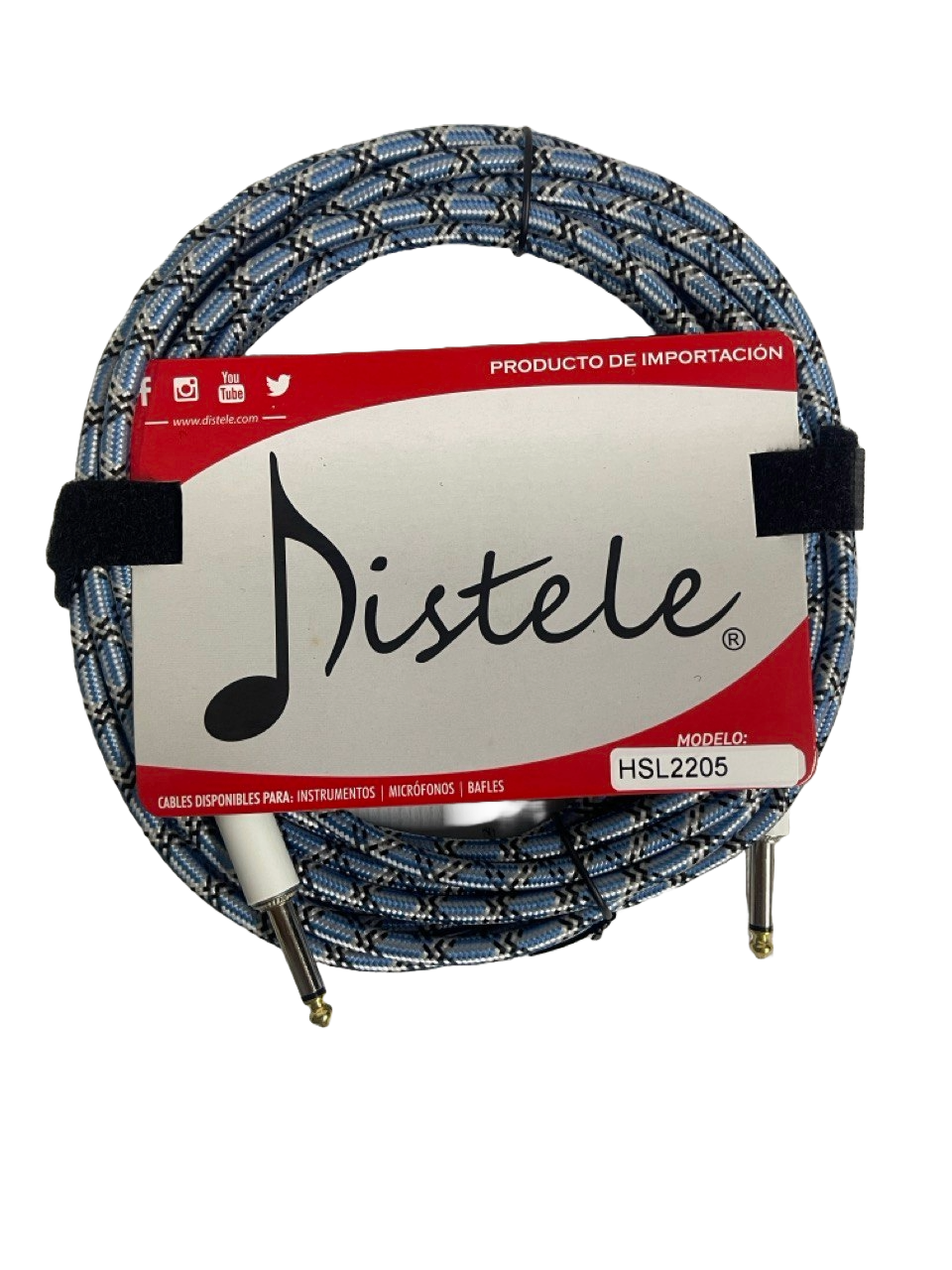 CABLE PARA AUDIO PLUG A PLUG 6.3MM DE 6 MTS DISTELE HSL2205