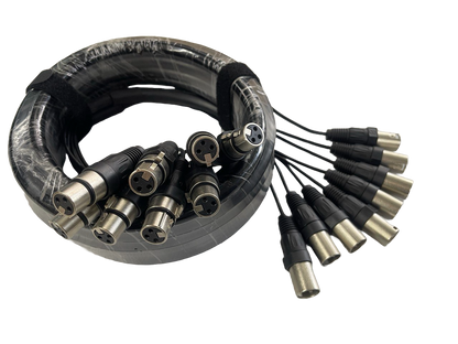 SNAKE DE 8 CANALES SIN RETORNO,  6 METROS CONECTOR XLR M Y H DISTELE HSL7003B