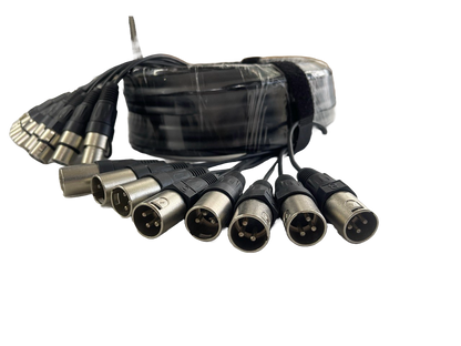 SNAKE DE 8 CANALES SIN RETORNO,  6 METROS CONECTOR XLR M Y H DISTELE HSL7003B