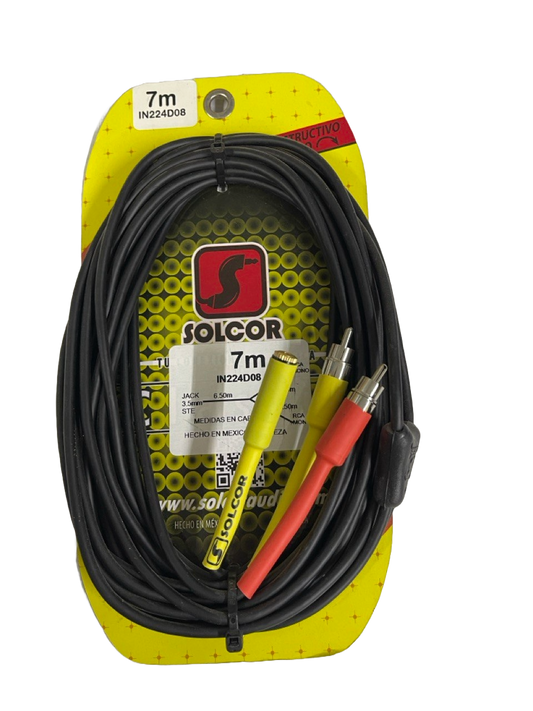 CABLE INSERTO DE JACK 305 A 2 RCA MONO SOLCOR IN224D08