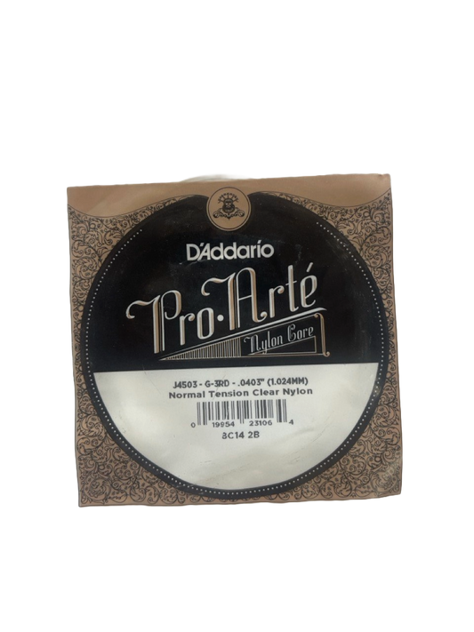 CUERDAS PARA GUITARRA 3ERA (1.024MM) NYLON DADDARIO J4503