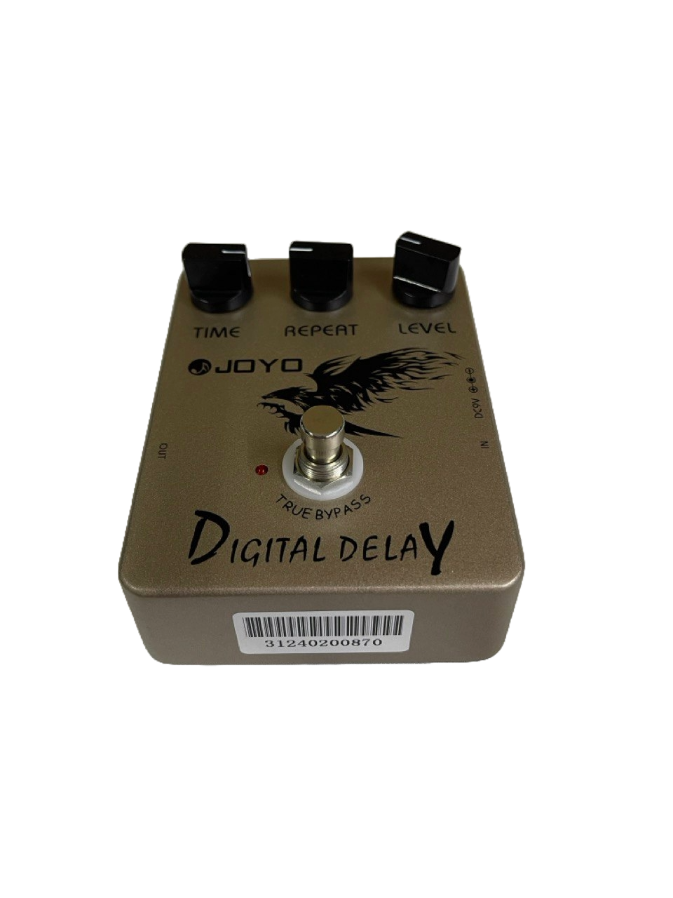 PEDAL DE EFECTO DIGITAL DELAY EN ALUMINIO COLOR AZUL FUERTE JOYO JF-08
