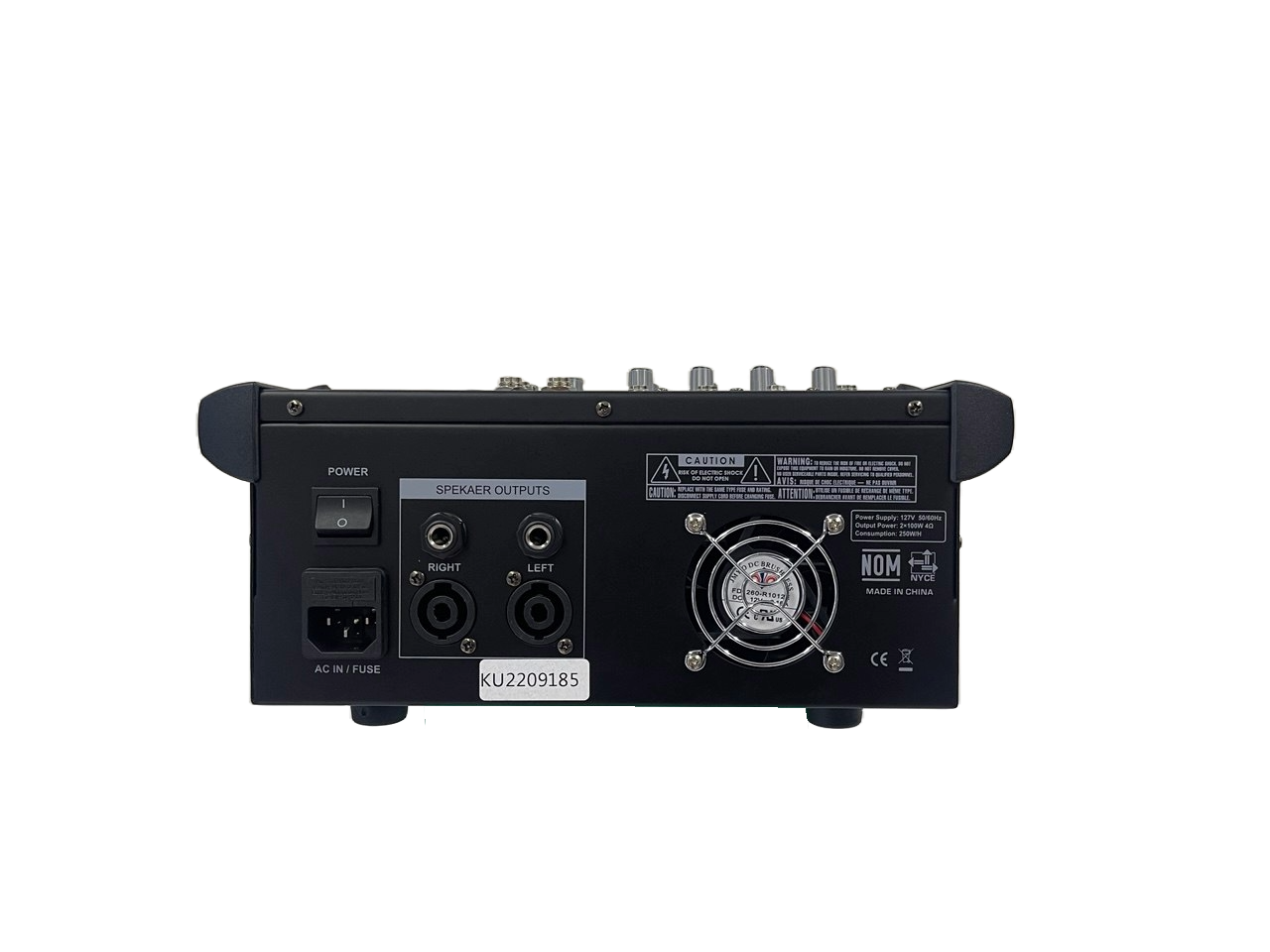 CONSOLA MEZCLADORA DE 4 CANALES 200W 4 MIC Y 4 ENTRADAS CON USB LEEM LFX4DU