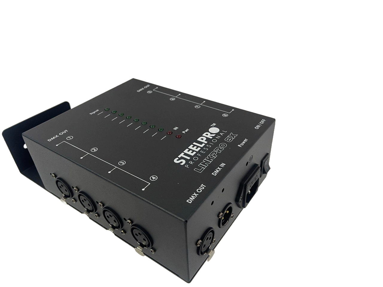 PROFESIONAL 8 OUTPUT DMX SPLITTER STEELPRO LINKPRO8X