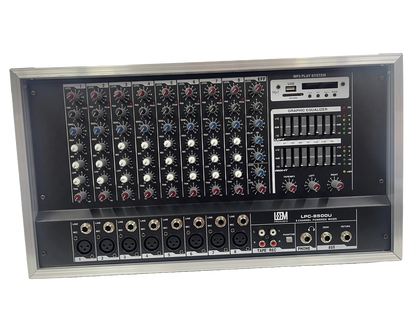MEZCLADORA AMPLIFICADA DE 8 CANALES  USB/BT 250WX 2 LEEM LPC8500U