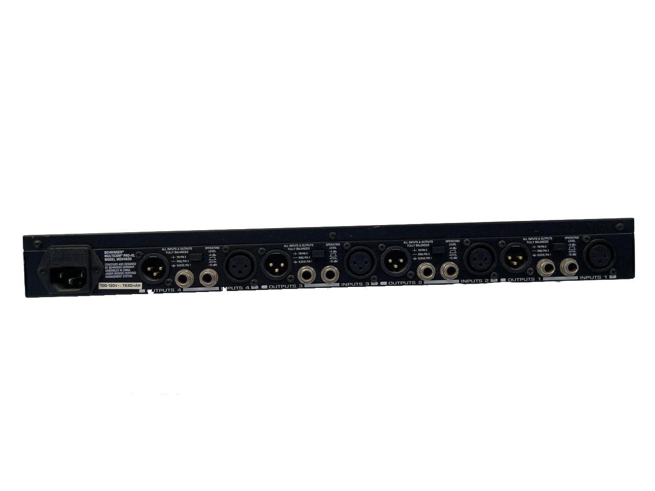 COMPRESOR-LIMITADOR DE AUDIO DE 4 CANALES BEHRINGER MDX4600