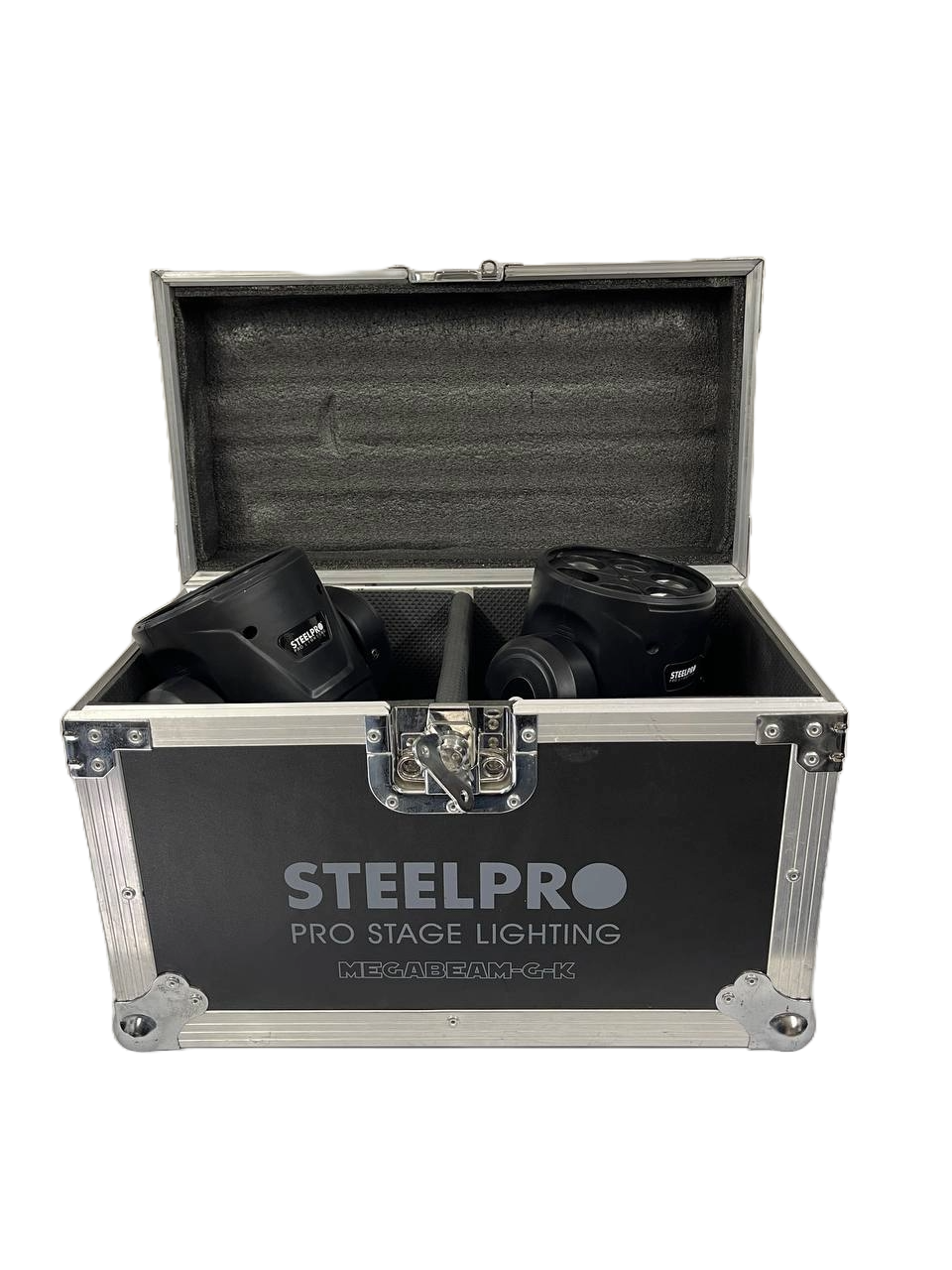 LIQUIDACION (LE FALTA UN CRISTAL) LED BEE EYE LIGHT Y LASER GREEN STEELPRO MEGABEAM-G-K