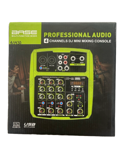 MEZCLADORA DE 4 CANALES BLUETOOTH, PC, USB, EFECTOS PLUS H&L MIXU4-PLUS