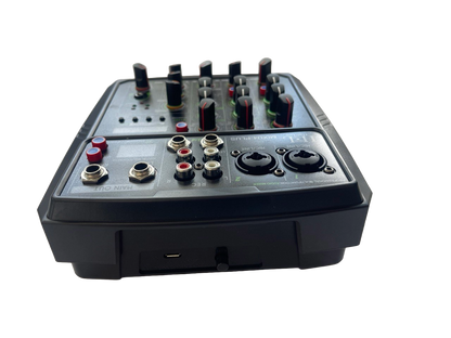 MEZCLADORA DE 4 CANALES BLUETOOTH, PC, USB, EFECTOS PLUS H&L MIXU4-PLUS
