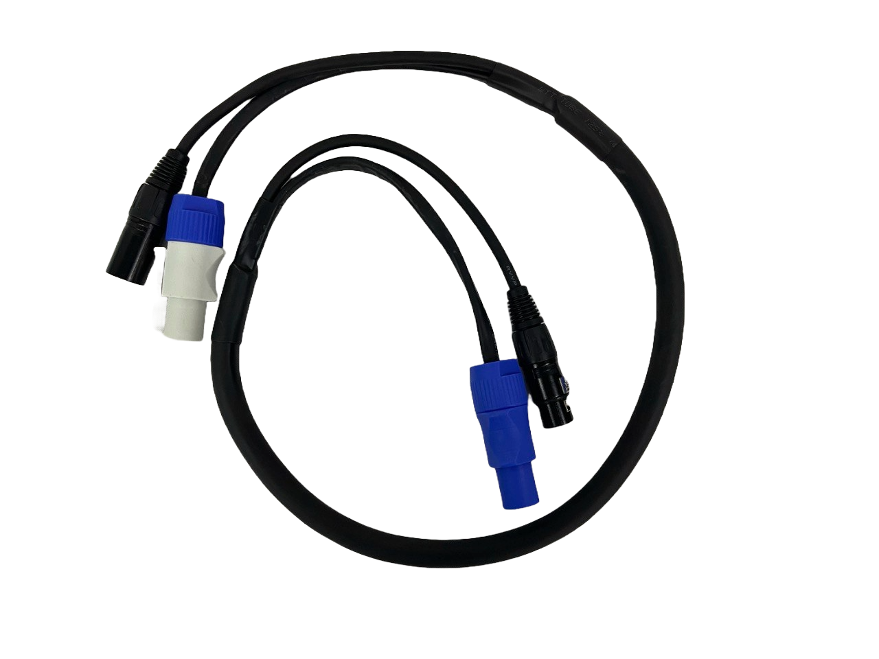 SET DE 1 CABLE DMX CON ALIMENTACION Y UN CABLE DMX DE XLR A XLR DE 1M MUSIC SHOP MSM-DMX1