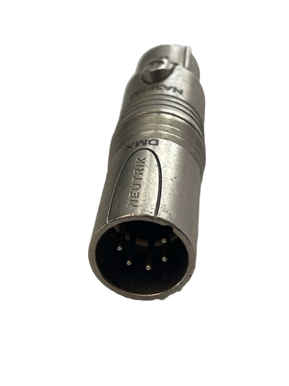 ADAPTADOR DMX 5 PINES MACHO A 3 PINES HEMBRA NEUTRIK NA3F5M