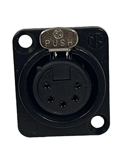 CONECTOR HEMBRA XLR DE 5 POLOS EN ORO NEUTRIK NC5FD-L-B-1