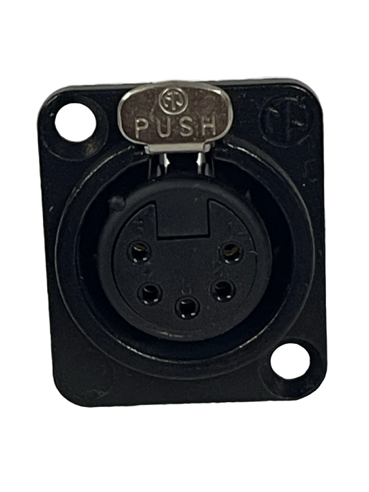 CONECTOR HEMBRA XLR DE 5 POLOS EN ORO NEUTRIK NC5FD-L-B-1