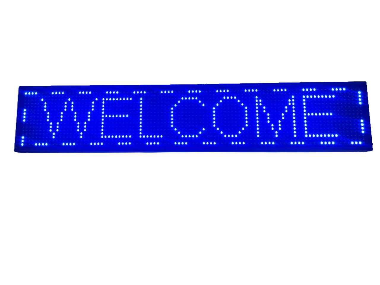 PANTALLA DE MENSAJES LED DE 20 X 100CM COLOR AZUL STEELPRO OM-ADV-UNIV