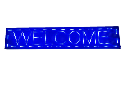 PANTALLA DE MENSAJES LED DE 20 X 100CM COLOR AZUL STEELPRO OM-ADV-UNIV
