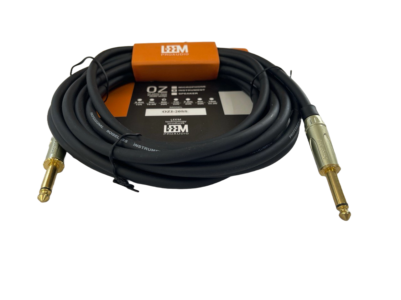 CABLE PLUG A PLUG DE 6.3MM MONORAL DE 6 MTS LEEM OZI-20SS