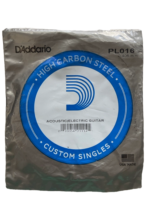 CUERDA PARA GUITARRA ELECTROACUSTICA CALIBRE 015 (0.406MM) DADDARIO PL016