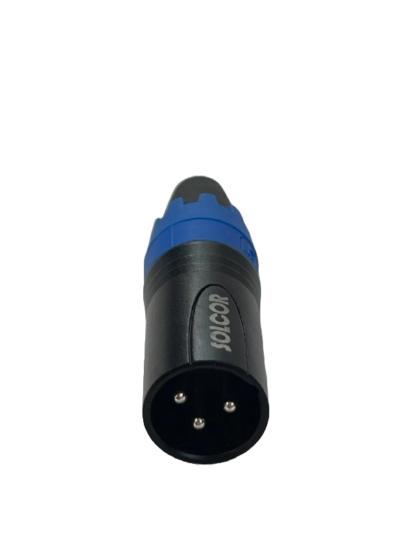 CONECTOR XLR MACHO DE 3 PINES SOLCOR PLCAN-V