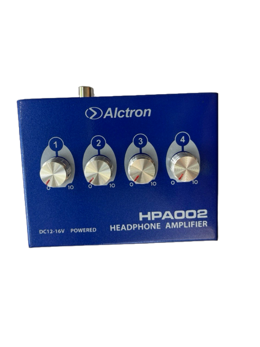 AMPLIFICADOR DE AUDIFONOS DE 4 CANALES, CONECTOR SALIDA 6.35 MM, ALCTRON HPA002