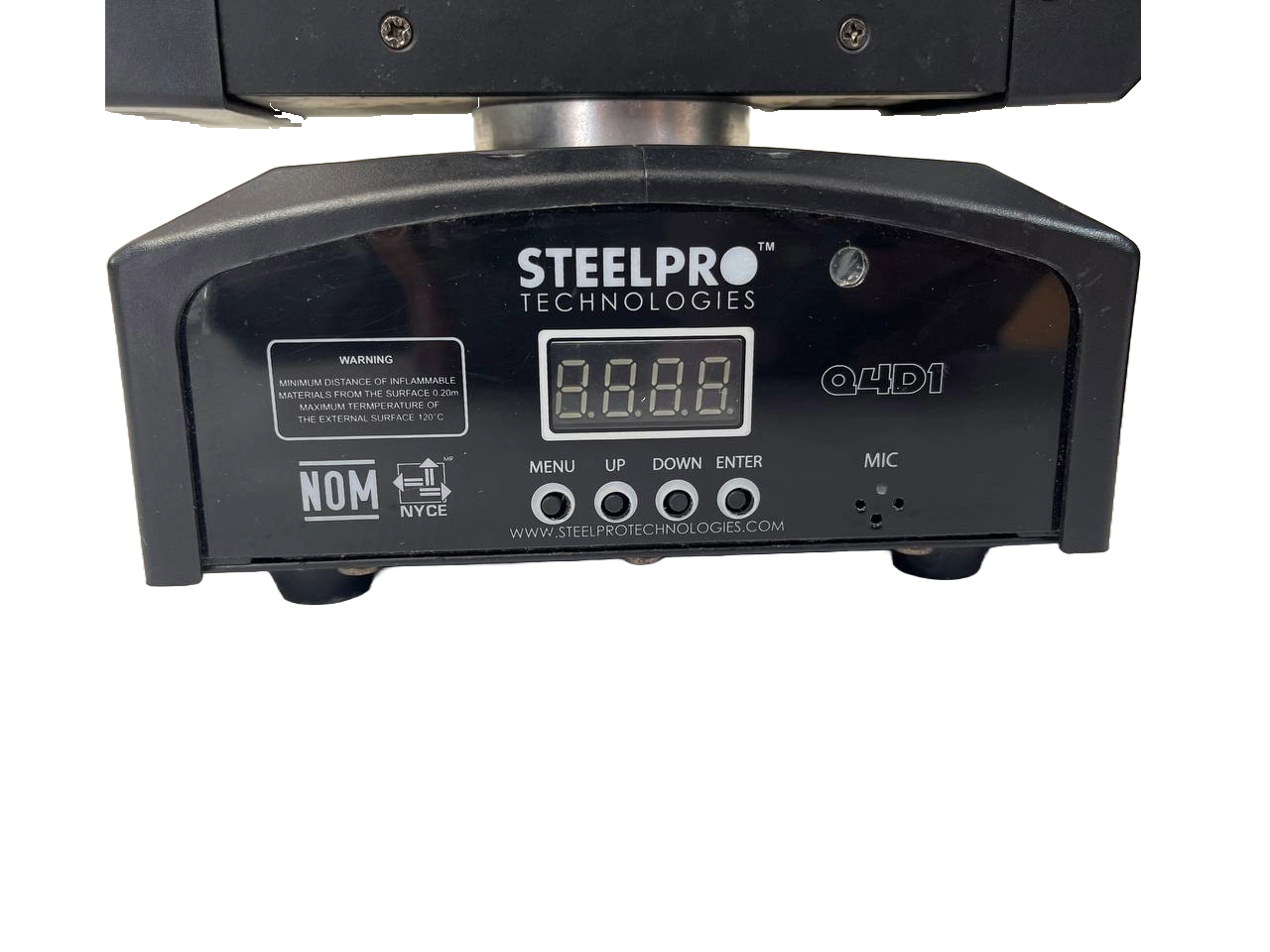 PAR DE CABEZAS MOVILES DESTELLADOR ELECTRONICO SL PRO LIGHTHING 4X25W Q4D1K