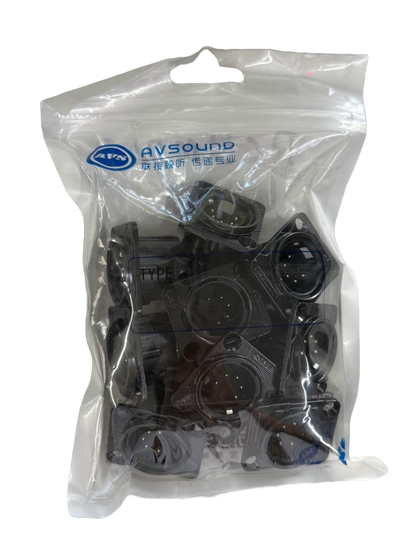 CONECTOR XLR DE 5PINS REAN MACHOS CHASIS MUSIC SHOP RC5MDLB