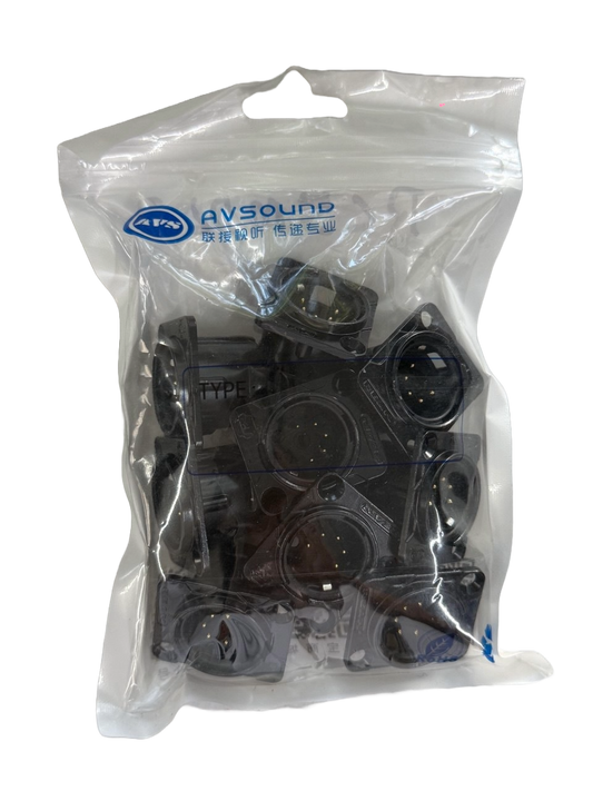 CONECTOR XLR DE 5PINS REAN MACHOS CHASIS MUSIC SHOP RC5MDLB