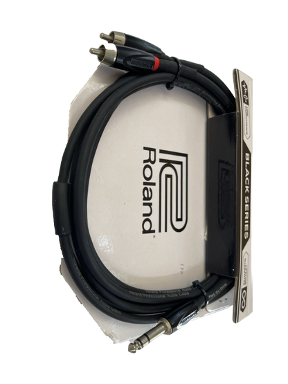 CABLE DE PLUG ESTEREO A RCA 3 METROS SERIE BLACK ROLAND RCC-10-TR2R
