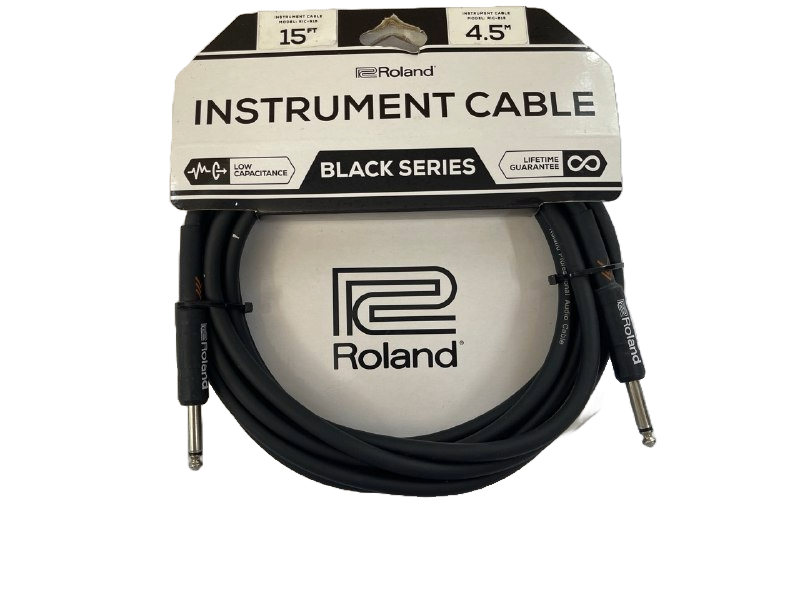 CABLE PARA INSTRUMENTO DE ALTA CALIDAD PLUG A PLUG DE 6.3MM DE 4.5 METROS ROLAND RIC-B15