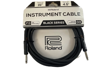 CABLE PARA INSTRUMENTO DE ALTA CALIDAD PLUG A PLUG DE 6.3MM DE 4.5 METROS ROLAND RIC-B15