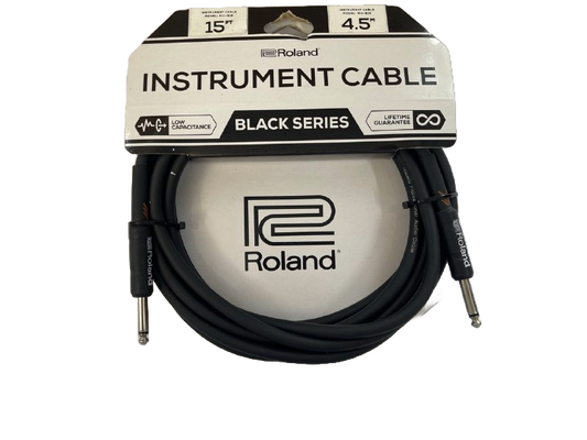 CABLE PARA INSTRUMENTO DE ALTA CALIDAD PLUG A PLUG DE 6.3MM DE 4.5 METROS ROLAND RIC-B15