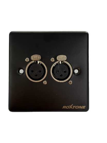 PLACA DE PARED C/2 JACK CANON (XLR) ROXTONE RWPS006-BK